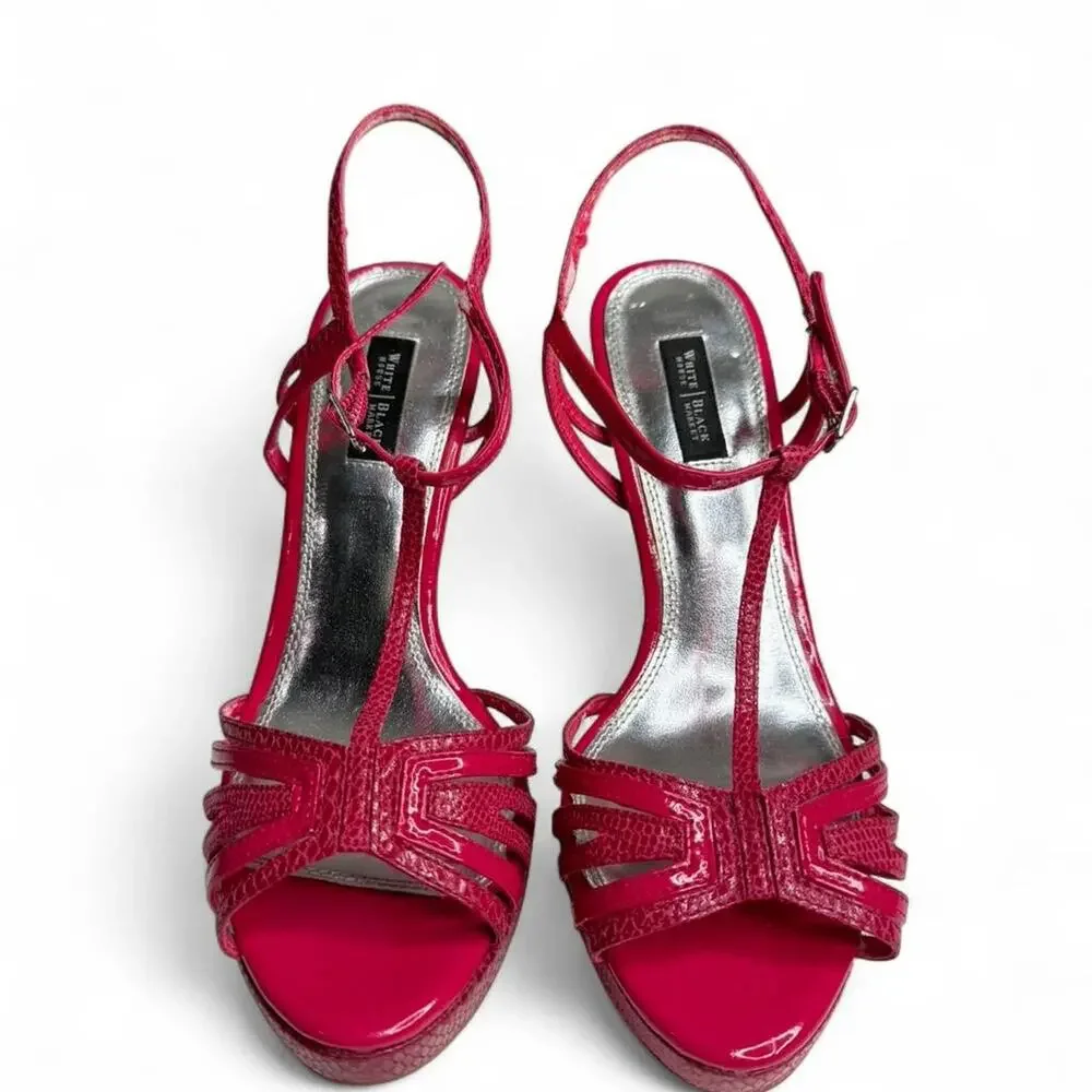 White House‎ Black Market “Genoa” Stiletto Heels – Hot Pink Snake Print